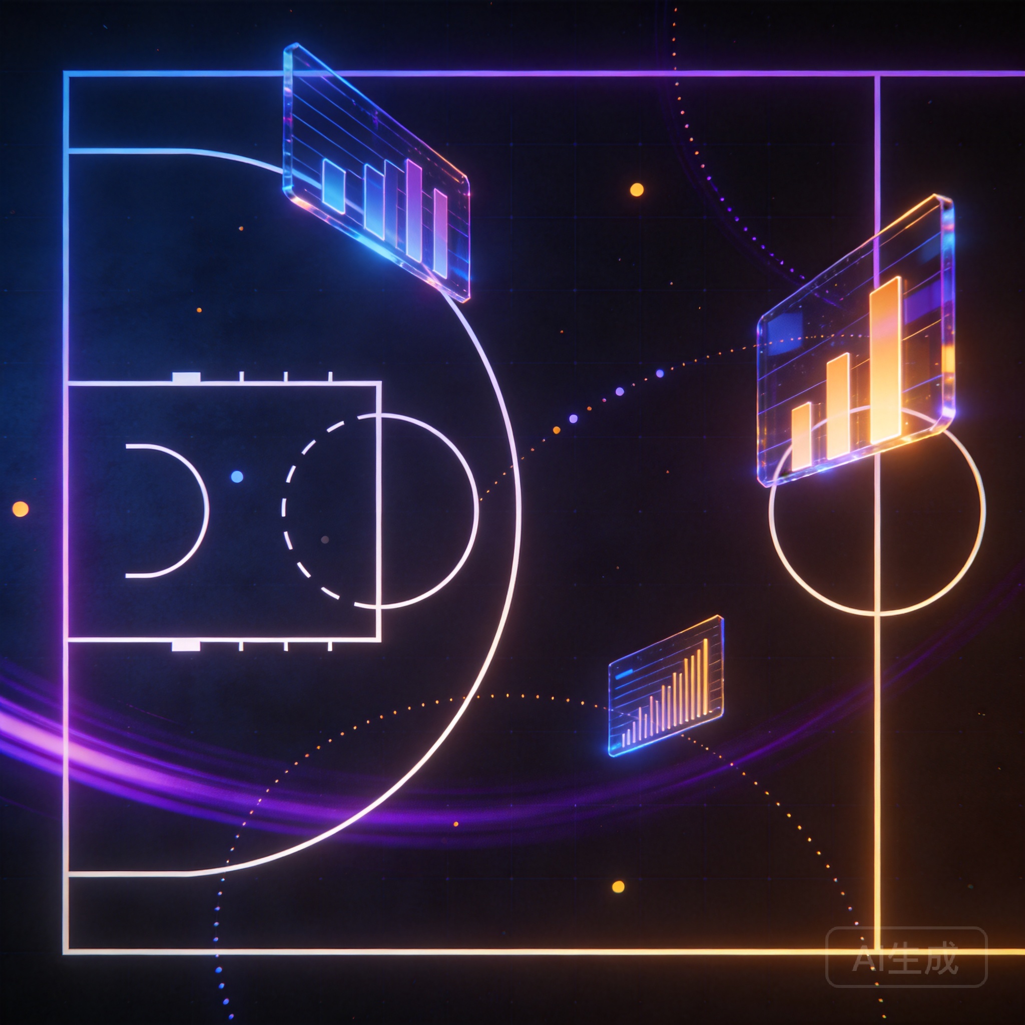NBA比分直播主题插画